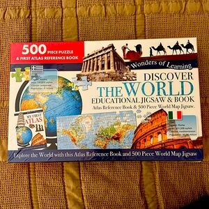 Discover the world educational jigsaw and book